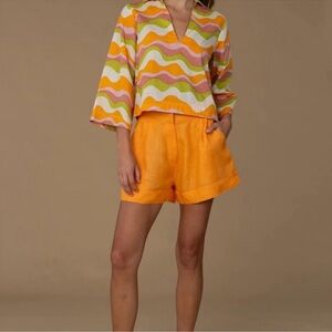 NWT Elizabeth James the Label linen shorts XS!